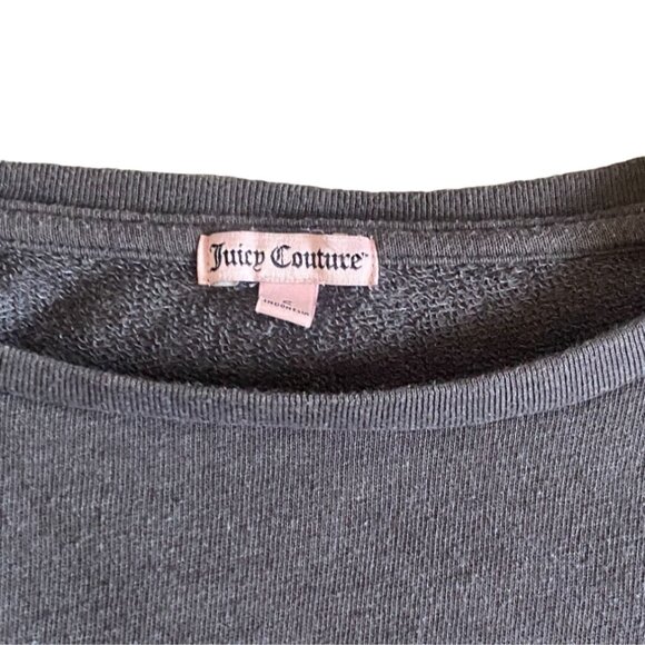 Juicy Couture Womens Sequin Heel Design Light Weight Sweatshirt-Gray-Size S-GUC - Picture 3 of 6